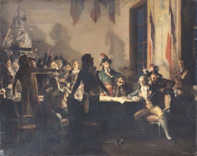Natten mellan den 8:e och 9:e Thermidor, 27-28 juli 1794 av Jean Joseph Weerts