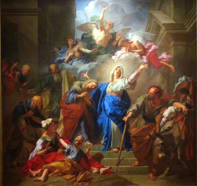 Franska: La Visitation de la Vierge (Le Magnificat) Visitation de la Vierge av Jean Jouvenet av Jean Jouvenet