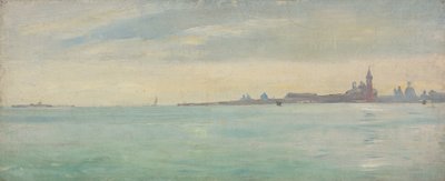 Venedig sett från den offentliga trädgården av Jean Jules Antoine Lecomte du Nouy