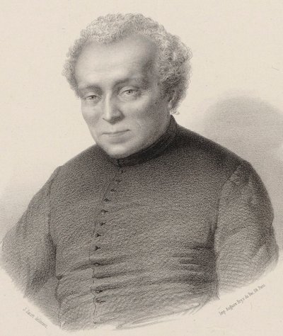 Porträtt av kompositören Louis Lambillotte 1797-1855. av Jean Julien Jacott
