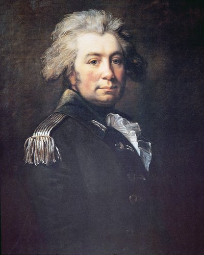 John Graves Simcoe (färg litho) av Jean Laurent (after) Mosnier