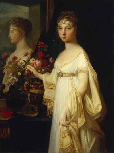 Porträtt av kejsarinnan Elizabeth Alexeievna, prinsessan Louise av Baden 1779-1826, 1802 av Jean Laurent Monnier