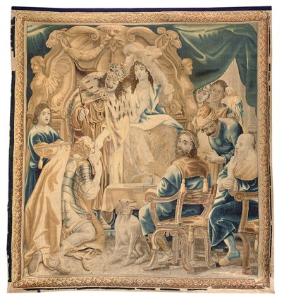 Brysseltapet från en uppsättning om sex, ca 1650 (ull & siden) av Jean Le and Eggermans Daniel II Clerc