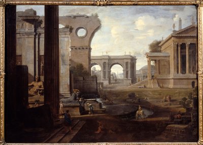 Forntida ruiner. Målning av Jean Lemaire (1598 - 1659) av Jean Lemaire