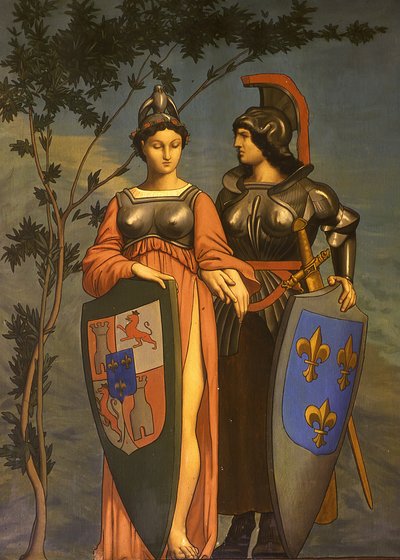 Allegori över Pyrenéernas fördrag 1659 mellan Frankrike och Spanien (olja på duk) av Jean Leon Gerome