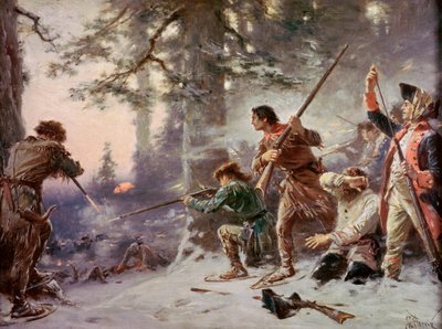Slaget på snöskor 1757 av Jean Leon Gerome