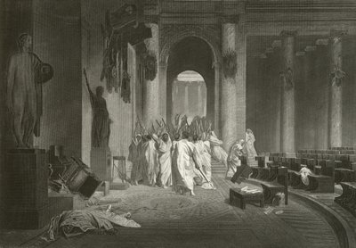 Julius Caesars död, 44 f.Kr av Jean Leon Gerome