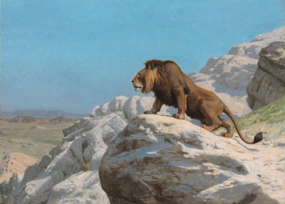 Lejon på vakt av Jean Leon Gerome