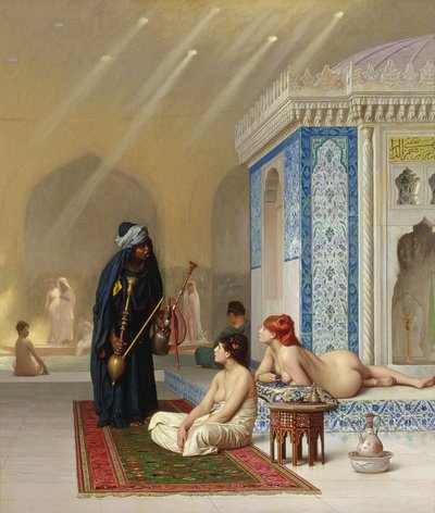 Pool i ett harem av Jean Leon Gerome