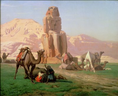 The Colossus of Memnon, 1857 av Jean Leon Gerome