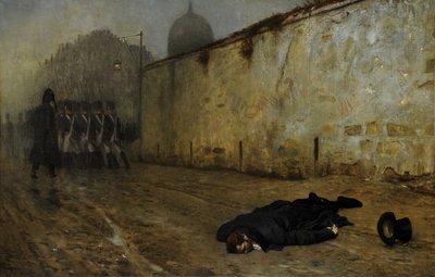 Avrättningen av marskalk Ney (olja på duk) av Jean Leon Gerome