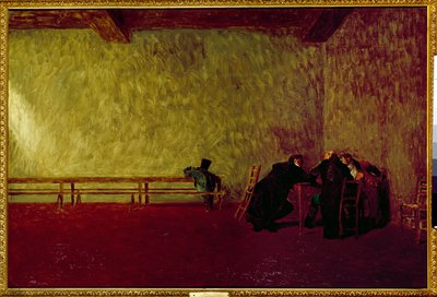 Konspiratörerna. Privat möte mellan tre män som förbereder en tomt. Målning av Jean Leon Gerome (1824-1904) av Jean Leon Gerome
