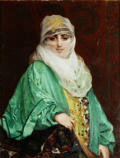 Kvinna från Konstantinopel, stående, c.1876 av Jean Leon Gerome