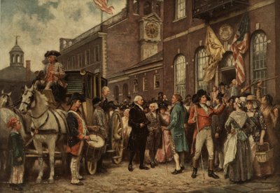 Washingtons invigning i Philadelphia, ca 1930 av Jean Leon Gerome Ferris