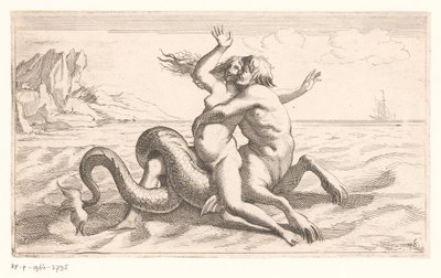 Triton kidnappar en kvinna av Jean Lepautre (attributed to)