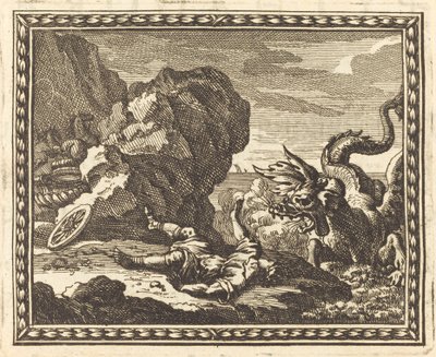Hippolytus och sjömonstret av Jean Lepautre