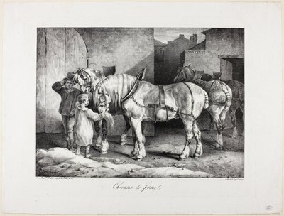 Lantbrukshästar av Jean Louis André Théodore Géricault