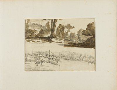 Fyra landskap av Jean Louis André Théodore Géricault