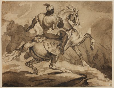 Haitisk ryttare (scen från "Franska kolonialkriget") av Jean Louis André Théodore Géricault