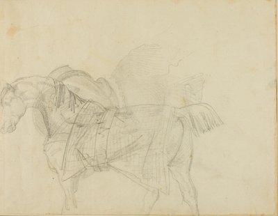 Häst som bär en filt av Jean Louis André Théodore Géricault