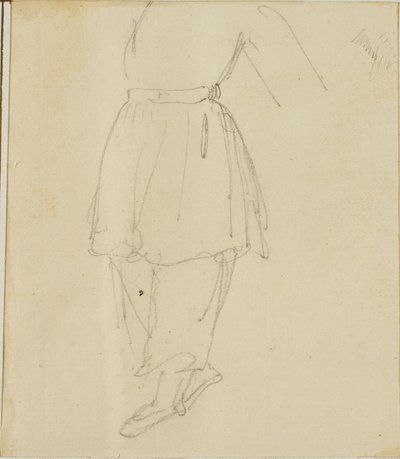 Nedre delen av en figur i arbetskläder av Jean Louis André Théodore Géricault