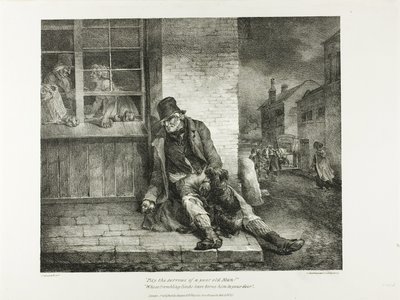 Pity the Sorrows of a Poor Old Man!... plate 2 from Various Subjects Drawn from Life and on Stone (Den engelska sviten) av Jean Louis André Théodore Géricault
