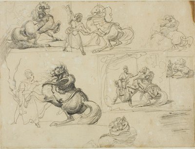 Studier av Jean Louis André Théodore Géricault