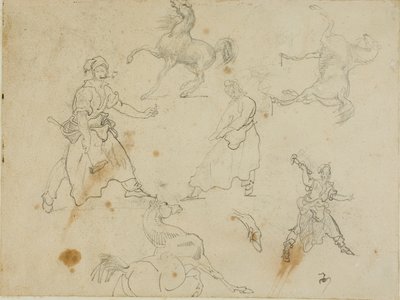 Studier av smeder och hästar av Jean Louis André Théodore Géricault
