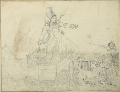 Studie för artillerikassun av Jean Louis André Théodore Géricault