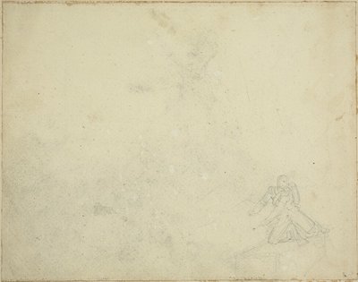 Studie av knäböjande figur av Jean Louis André Théodore Géricault
