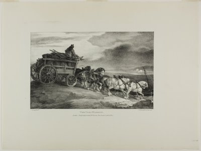 The Coal Wagon, plansch 7 från Various Subjects Drawn from Life and on Stone (The English Suite) av Jean Louis André Théodore Géricault