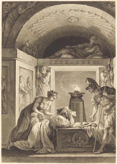 Matronen i Efesos av Jean Louis Delignon and Antoine Jean Duclos after Jean Honoré Fragonard