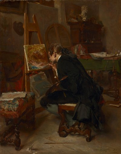 En målare, 1855 av Jean Louis Ernest Meissonier