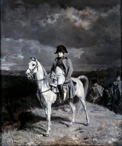 Ryttarporträtt av Napoleon I (1769-1821). Teckning av Ernest Meissonier (1815 -1891) av Jean Louis Ernest Meissonier