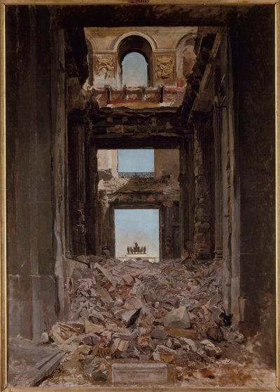 Franska: Ruines des Tuileries av Jean Louis Ernest Meissonier