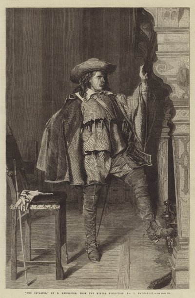 Kavaljeren, från vinterutställningen, nr 7, Haymarket av Jean Louis Ernest Meissonier