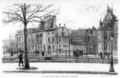 Huset i Paris, från Boulevard Malesherbes, c1880-1882. av Jean Louis Ernest Meissonier