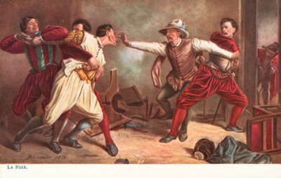 Bråket av Jean Louis Ernest after Meissonier
