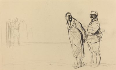 Längst fram i Vincennes. Bolo Pasha, ca. 19141919. av Jean Louis Forain