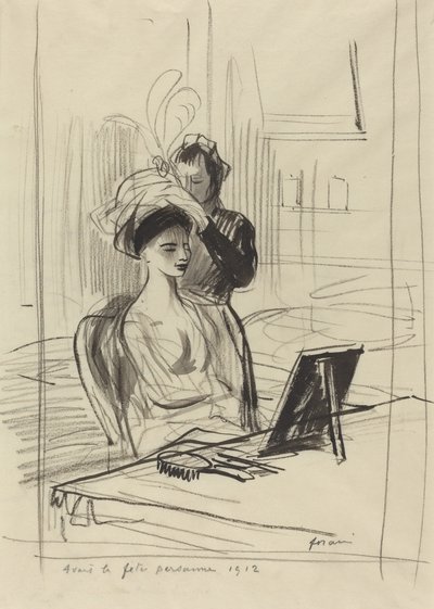 Avant la fete persani, 1912. av Jean Louis Forain