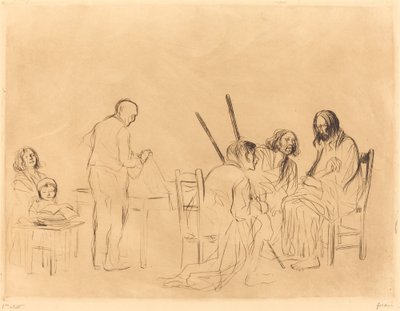Före nattvarden i Emmaus (första tallriken) av Jean Louis Forain