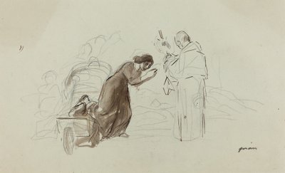 Segnung in Lourdes, ca. 1912 von Jean Louis Forain