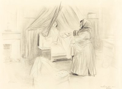 Frukost (horisontell tallrik) av Jean Louis Forain
