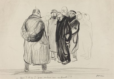 tomhänt. besättningen på en zeppelinare, troligen 1915. av Jean Louis Forain