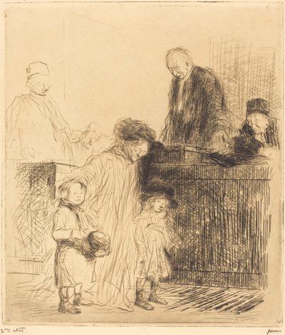 Kommer ut ur förhandlingen (första plattan) av Jean Louis Forain
