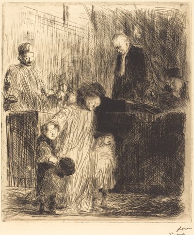 Kommer ut ur förhandlingen (första plattan) av Jean Louis Forain