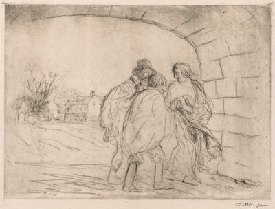 Begegnung unter dem Gewölbe von Jean-Louis Forain