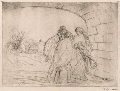 Begegnung unter dem Gewölbe von Jean Louis Forain