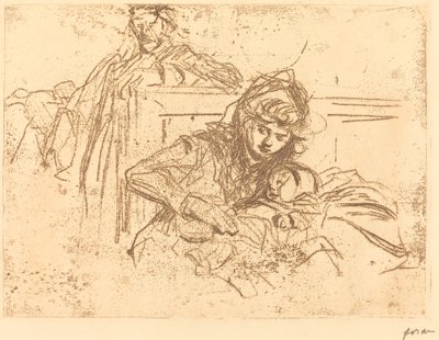 Bevis vid förhandlingen (första skylten) av Jean Louis Forain