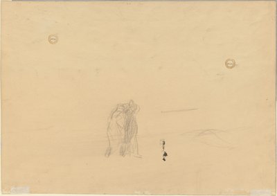 Figurer i ett landskap (verso) av Jean Louis Forain